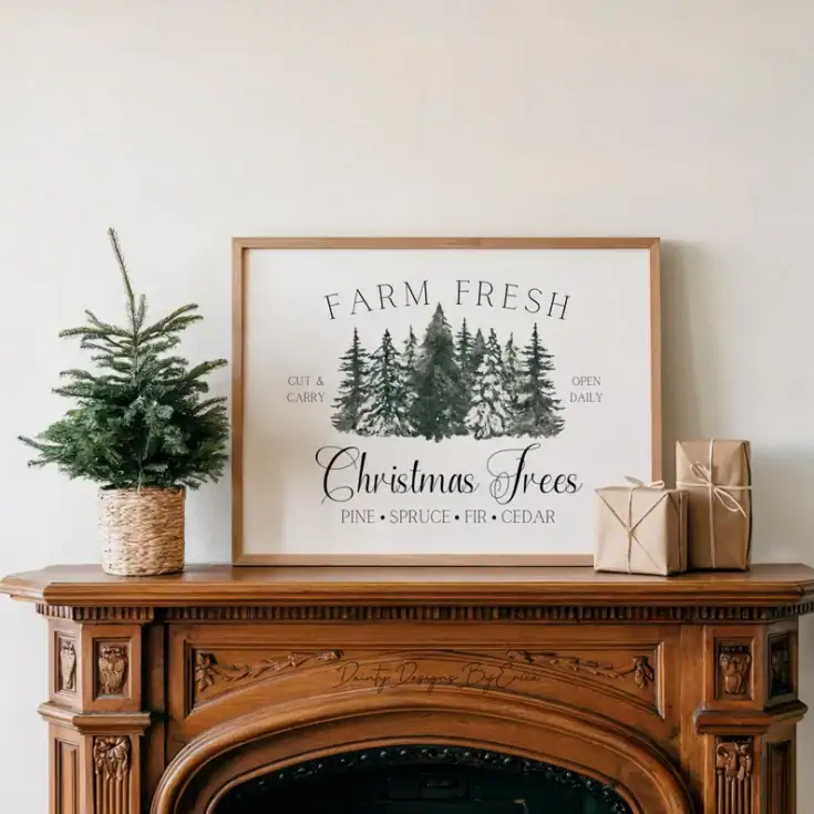 Image for Farm Fresh Christmas Printable Wall Art