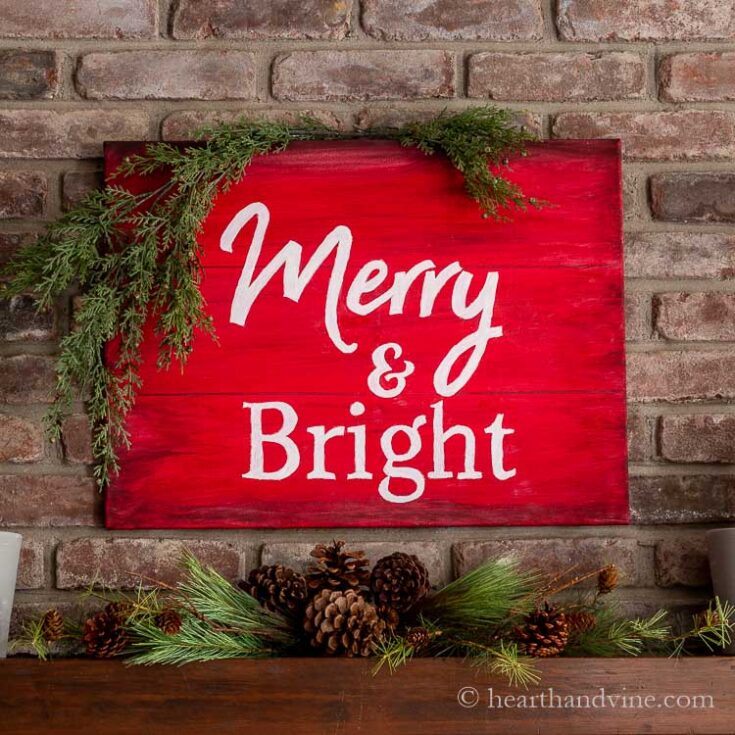 Image for A Merry and Bright Christmas Sign
