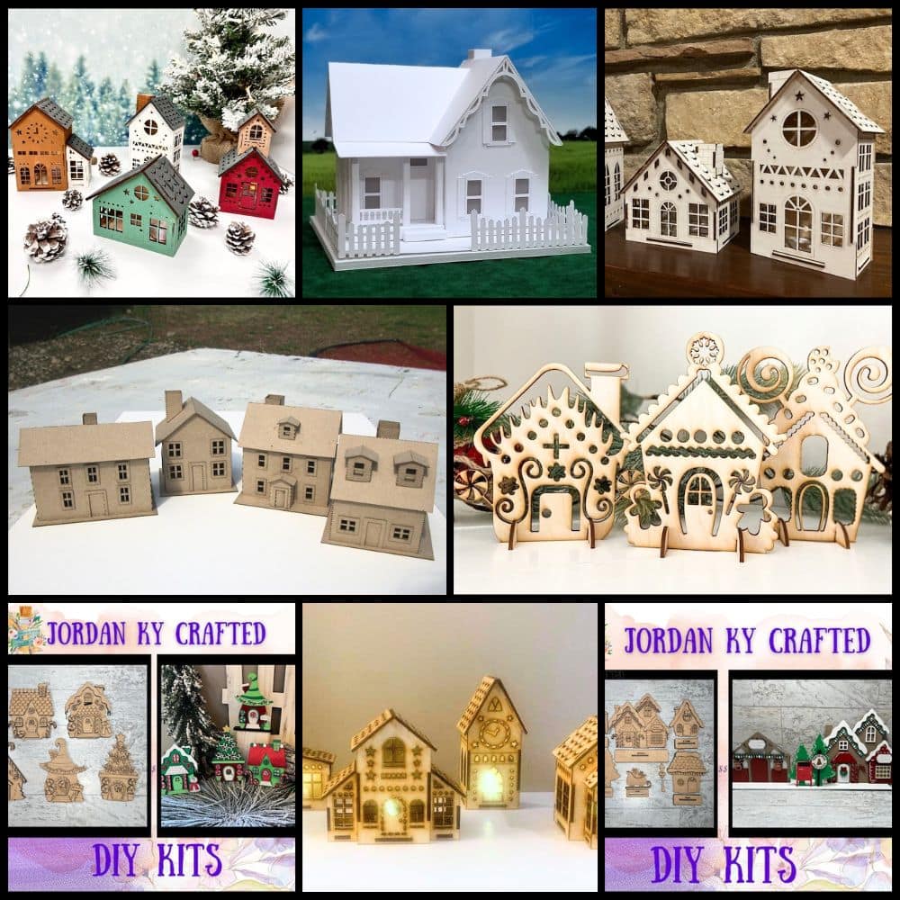 Christmas Village Houses to Paint