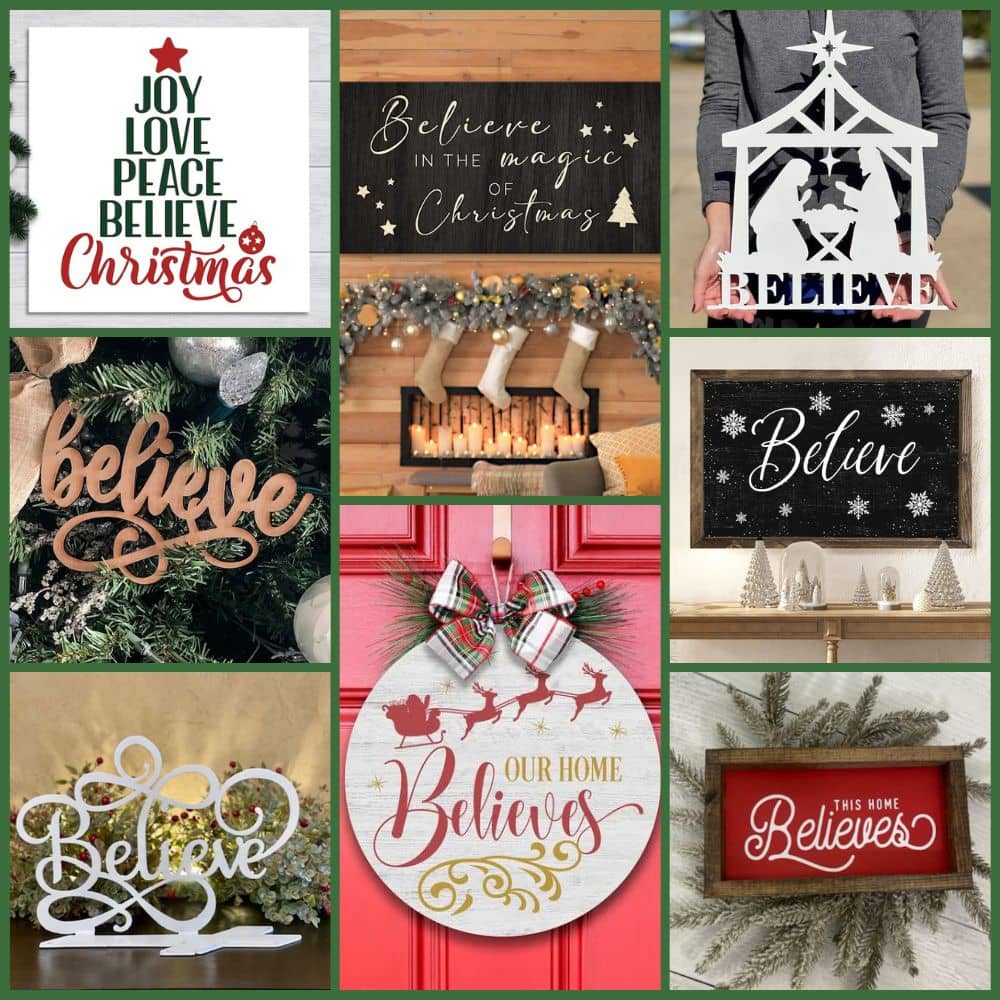 Christmas Believe Signs