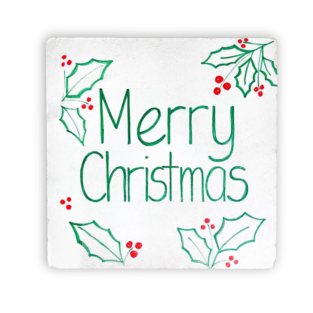 photo of Wooden Square with Merry christmas sign