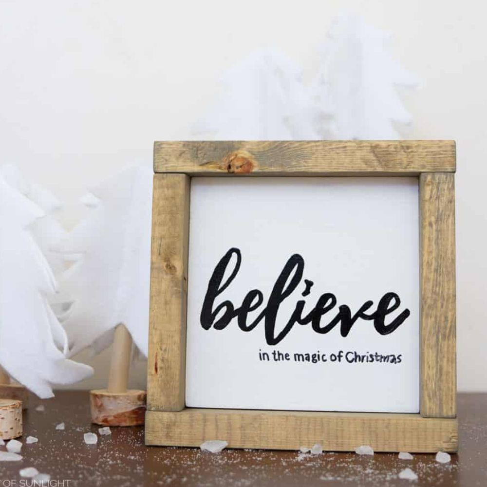 photo of a DIY believe sign