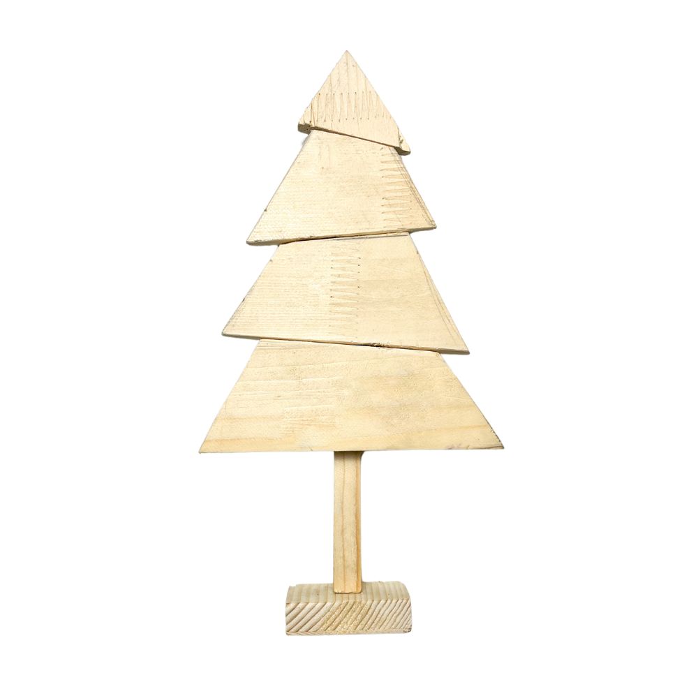 photo of attaching Wooden Christmas Tree to base