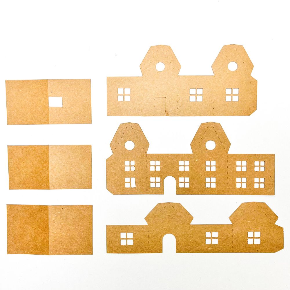 photo of house templates on cardboard 