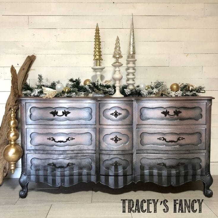 Image for Romantic Painted Metallic Dresser