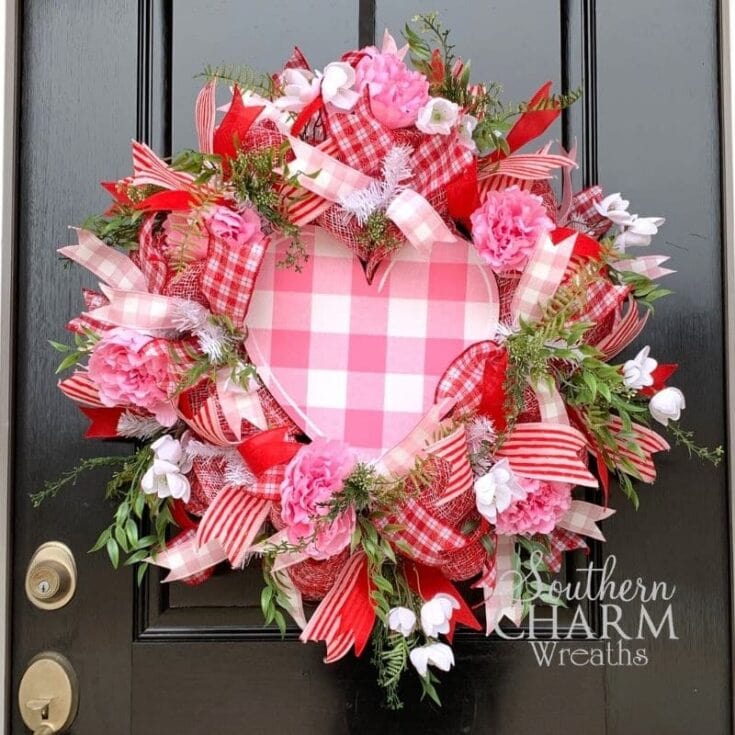 Image for Deco Mesh Valentines Day Wreath