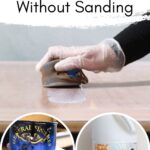 applying polyurethane on furniture with a sponge