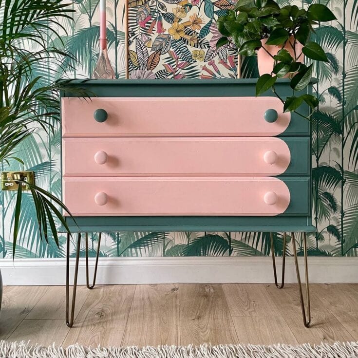 Image for Scalloped Painted Chest Drawers Makeover