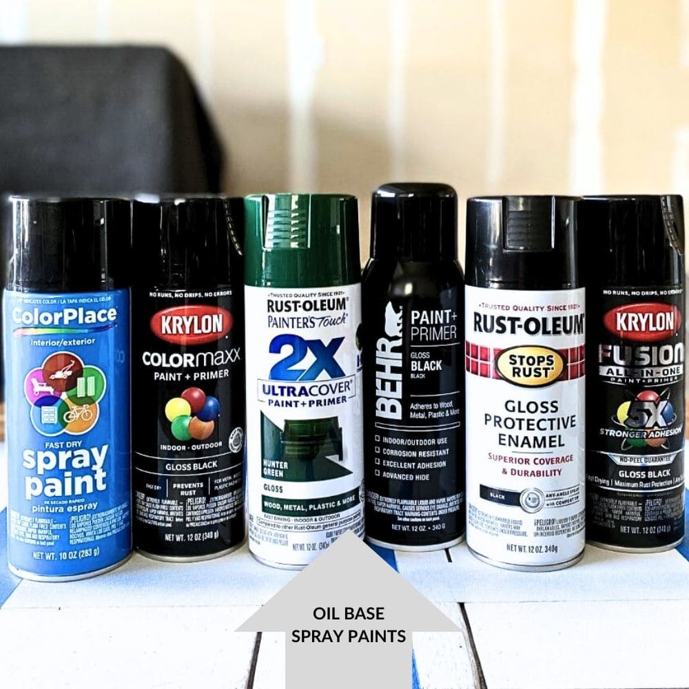 Photo of different kinds of spray paint