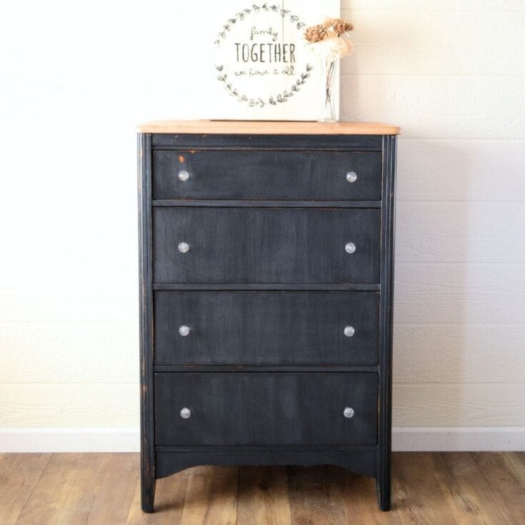 full view photo of dresser after the makeover