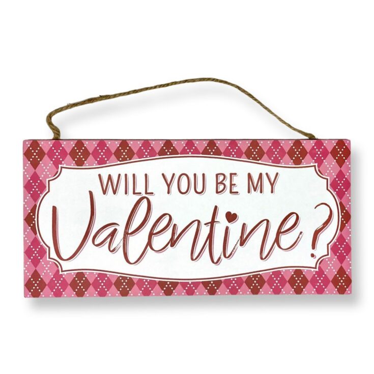 Image for Will You Be My Valentine Wreath Sign