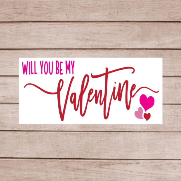 Image for Will You Be My Valentine Decal