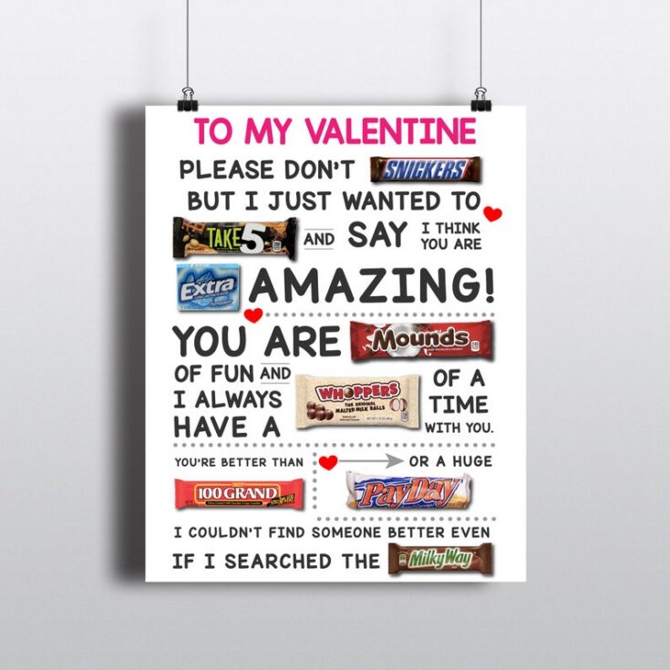 Valentine's Day Printable Candy Poster