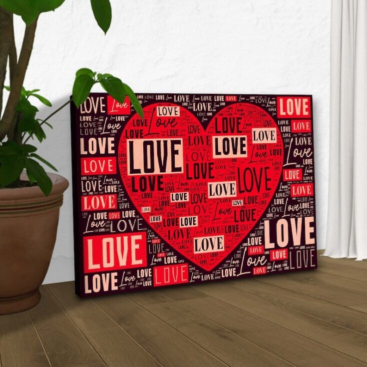 Valentine’s Day Sign Love Wall Art