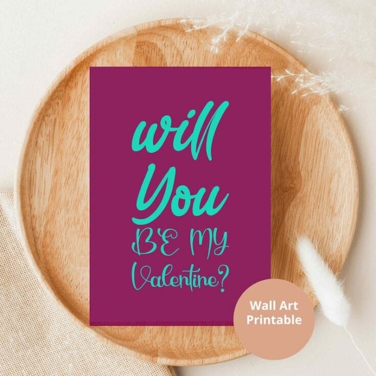 Valentine Poster Will You Be My Valentine