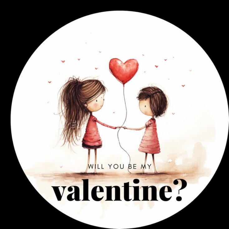 Will You Be My Valentine Cute Wreath Signs