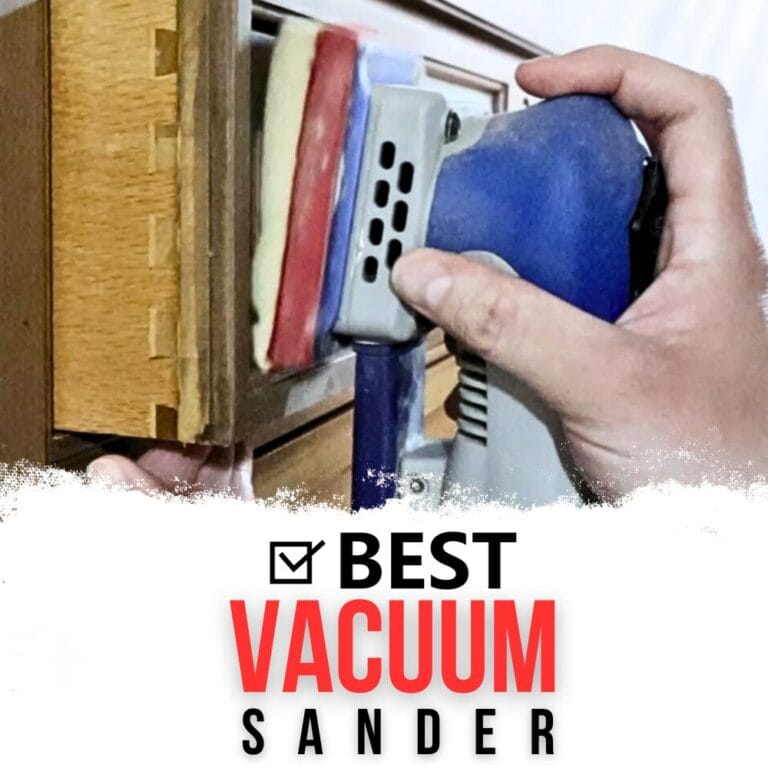 photo of best vacuum sander with text overlay