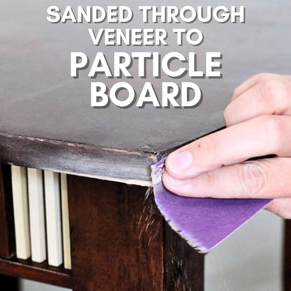 Sanded Through Veneer to Particle Board