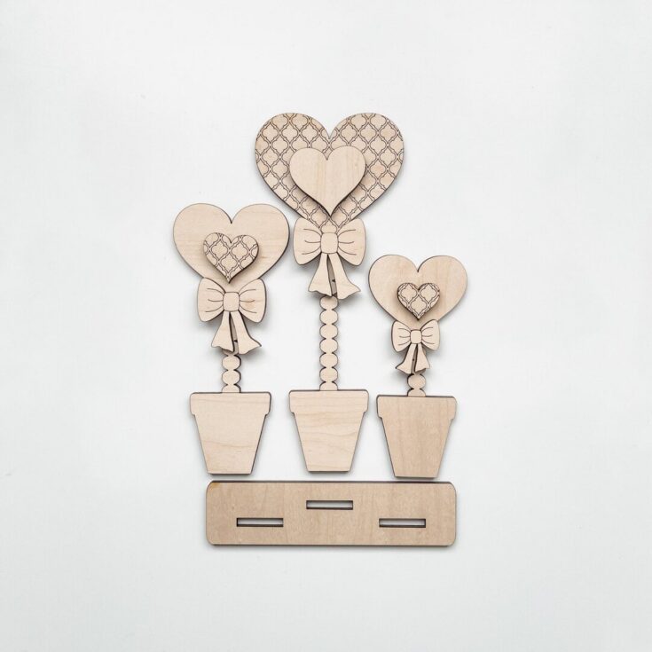 Image for Potted Hearts DIY Wood Blanks