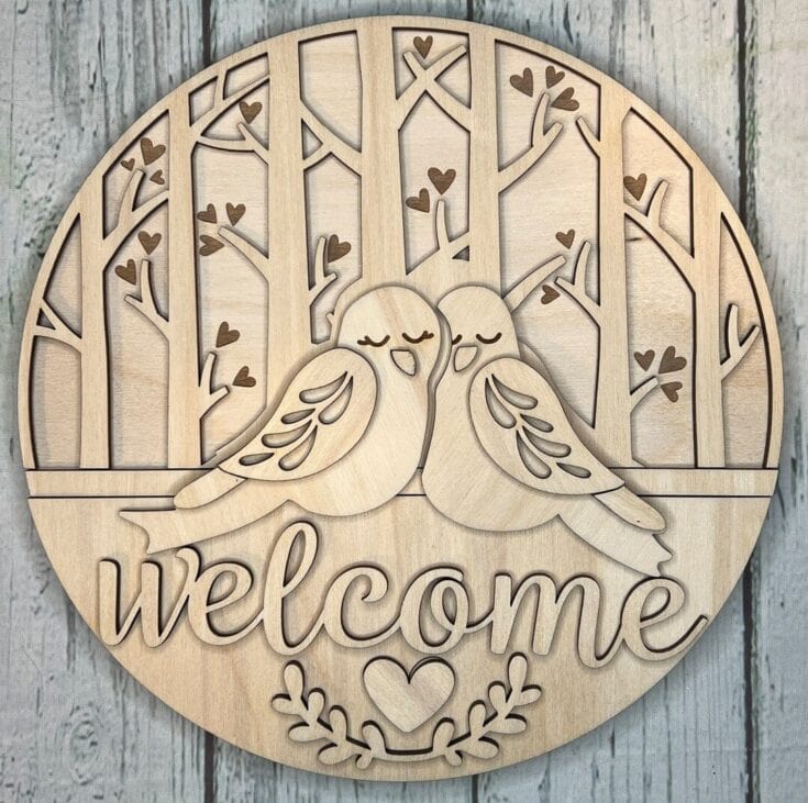 Image for DIY Love Birds Welcome Doorhanger