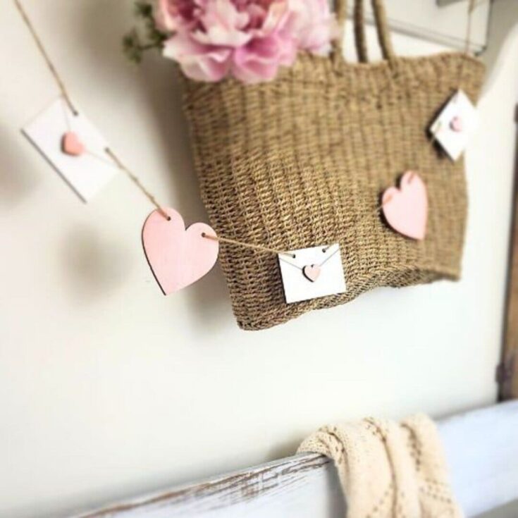 Image for Wood Heart and Love Letter Garland