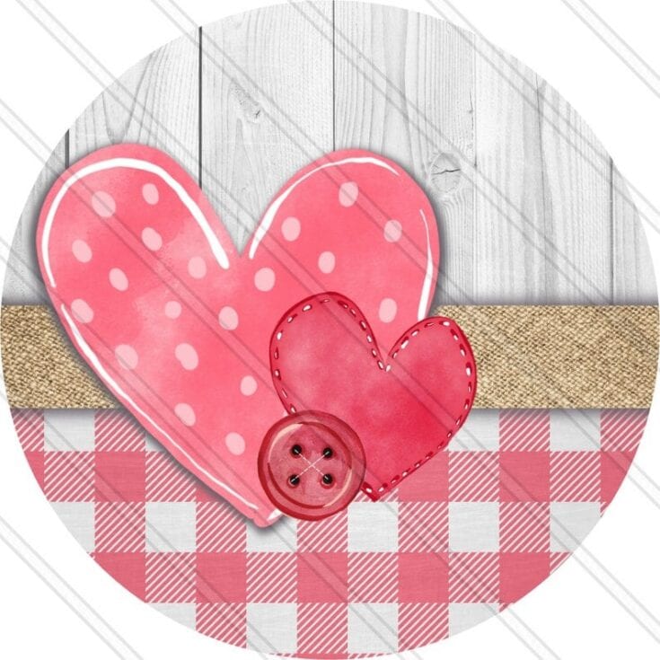 Image for Valentines Heart Metal Round Sign