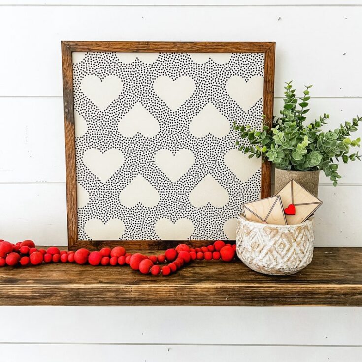 Heart Background Layering Sign