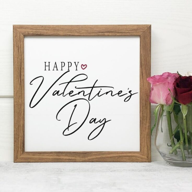 Happy Valentine's Day Farmhouse Sign
