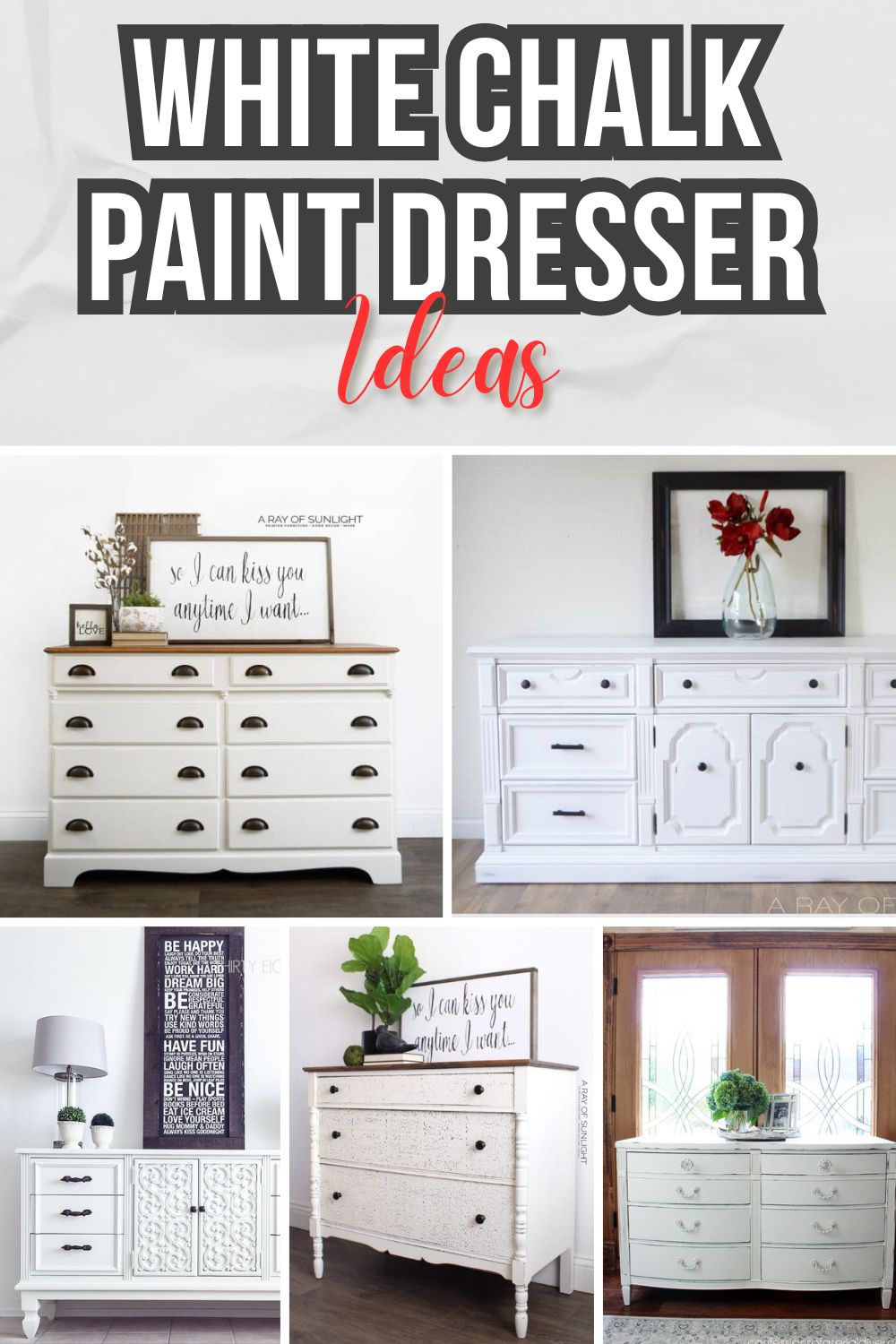 White Chalk Paint Dresser Ideas
