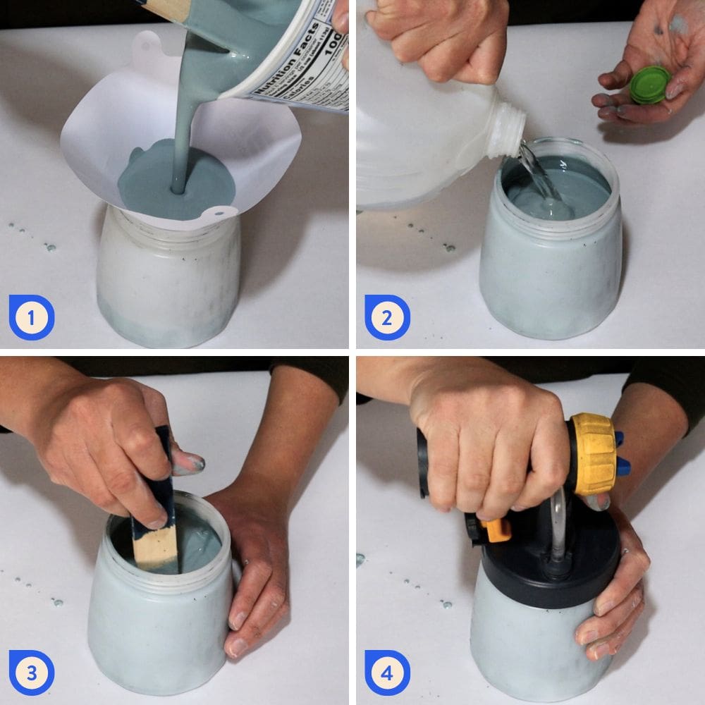 photo of preparing Fusion mineral paint