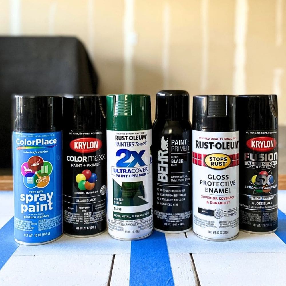 photo of spray paints