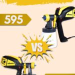 Top: Wagner Flexio 595 paint sprayer; Bottom: Wagner Flexio 3500 paint sprayer; VS in the center.