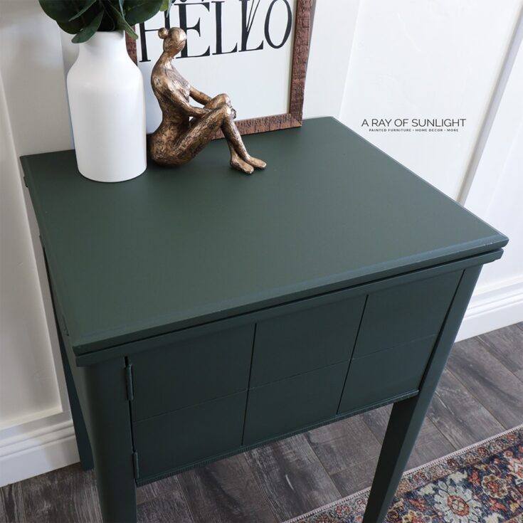 Painted Sewing Table With Silk All-in-One Mineral Paint