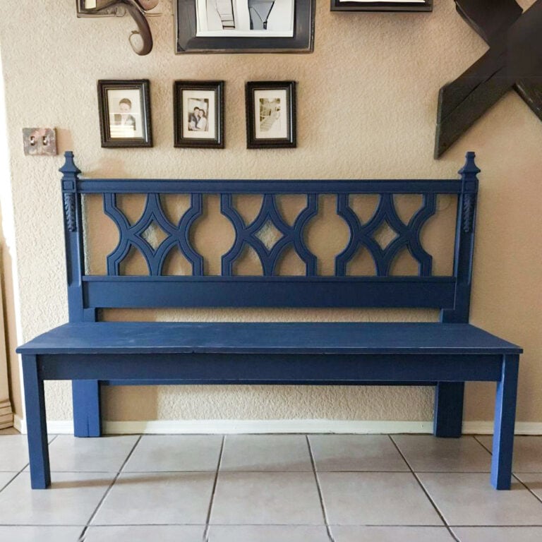 full view photo of headboard into a bench furniture