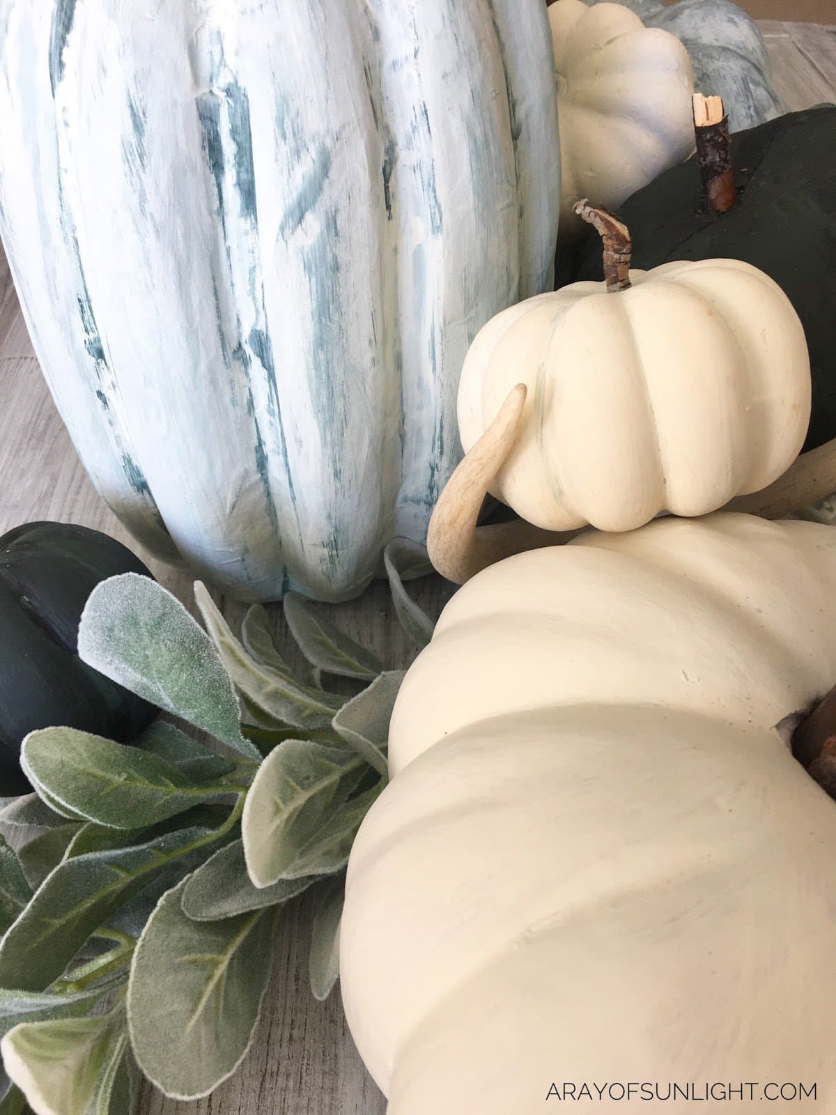 painted pumpkins with chalk paint