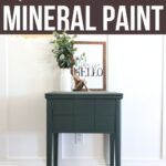 Dark green painted sewing table