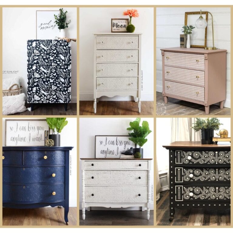 photo collage of Dresser Stencil furniture