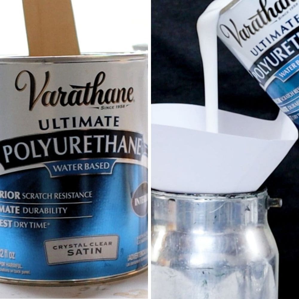 photo of preparing varathane polyurethane in satin for topcoat