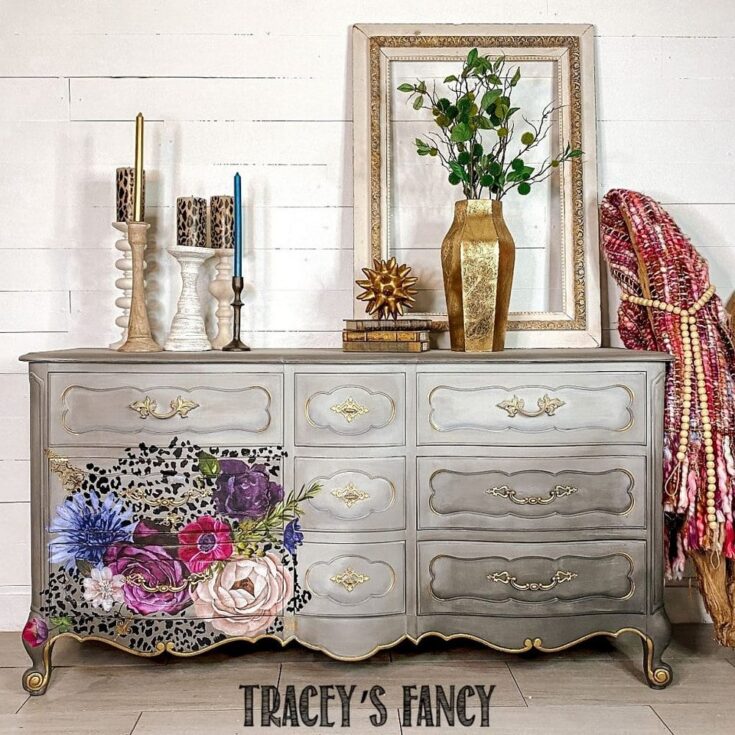 Image for Leopard Floral Dresser