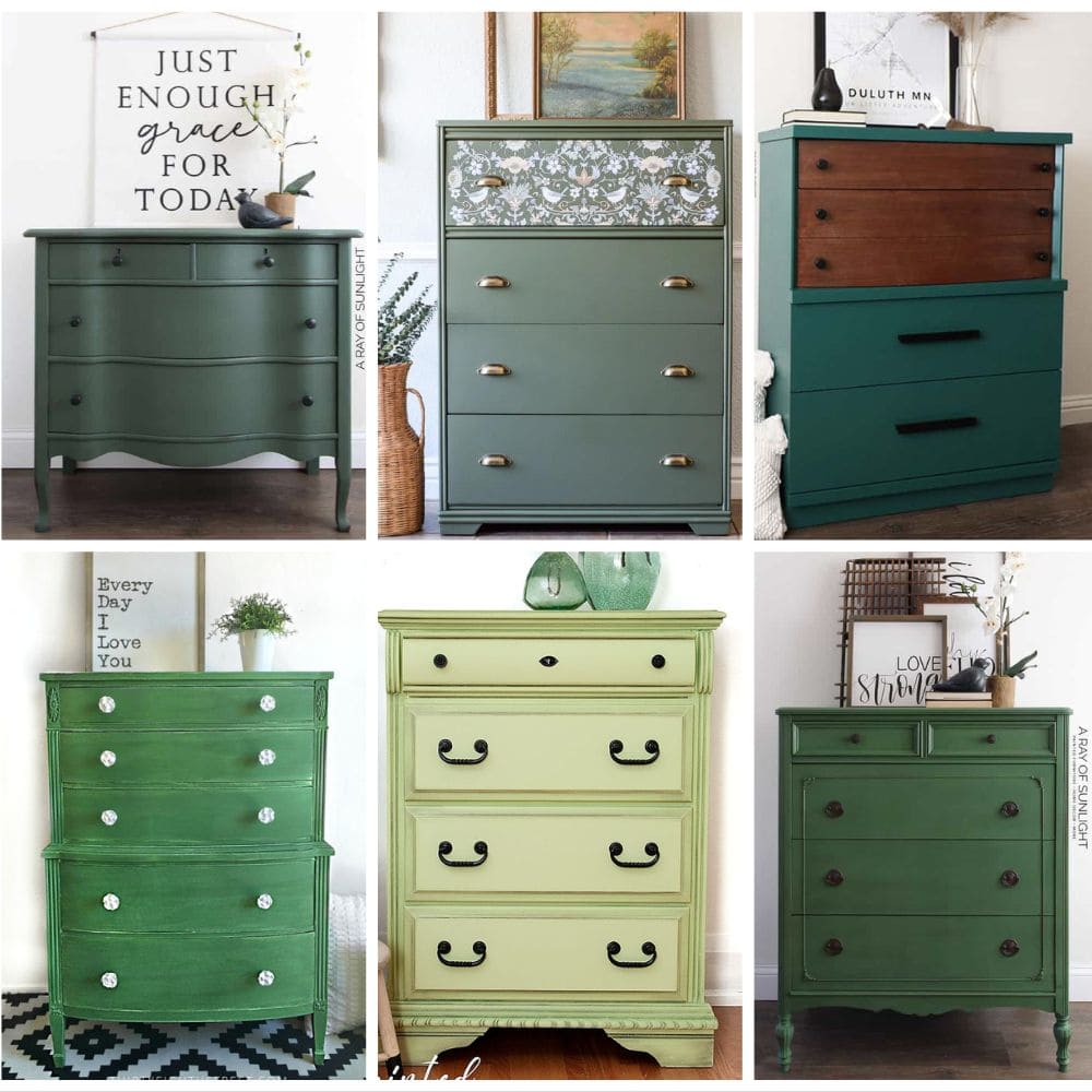 Green Painted Dresser Ideas