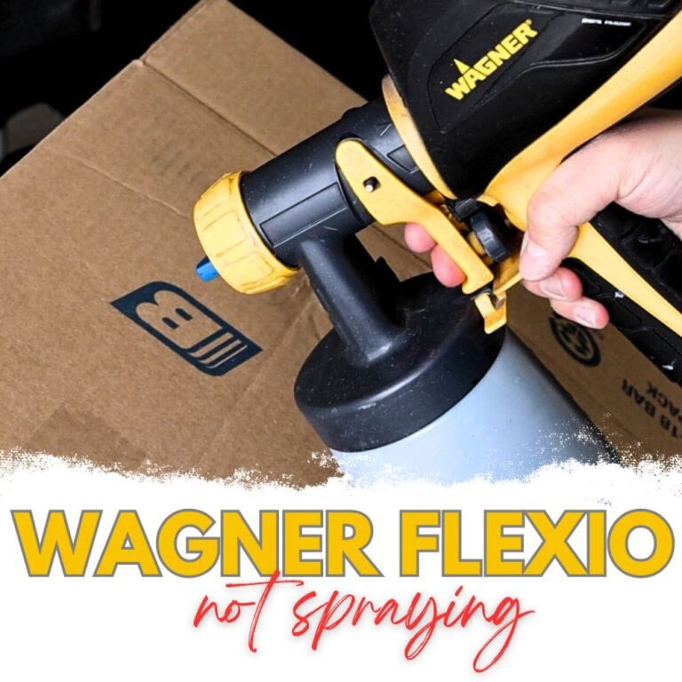 photo of Wagner Flexio not spraying any paint with text overlay