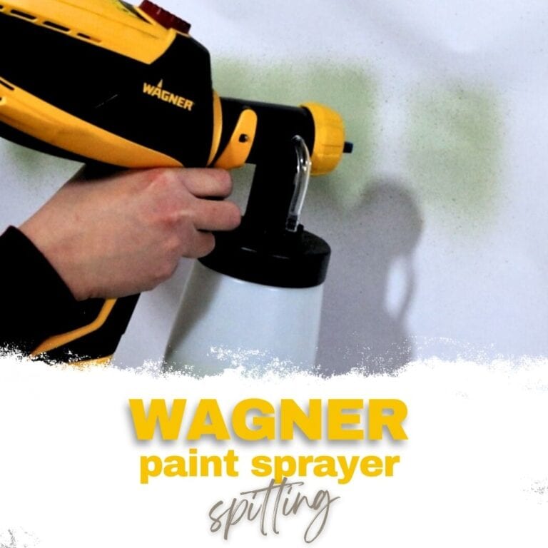 photo of test spraying Wagner flexio with text overlay SQ