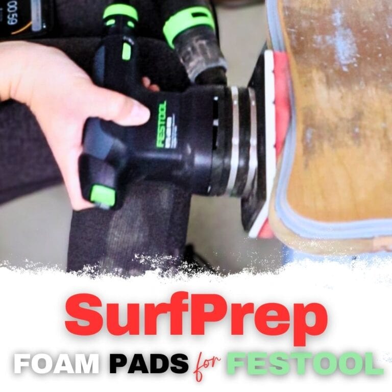photo of using surfprep foam pads with festool power sander