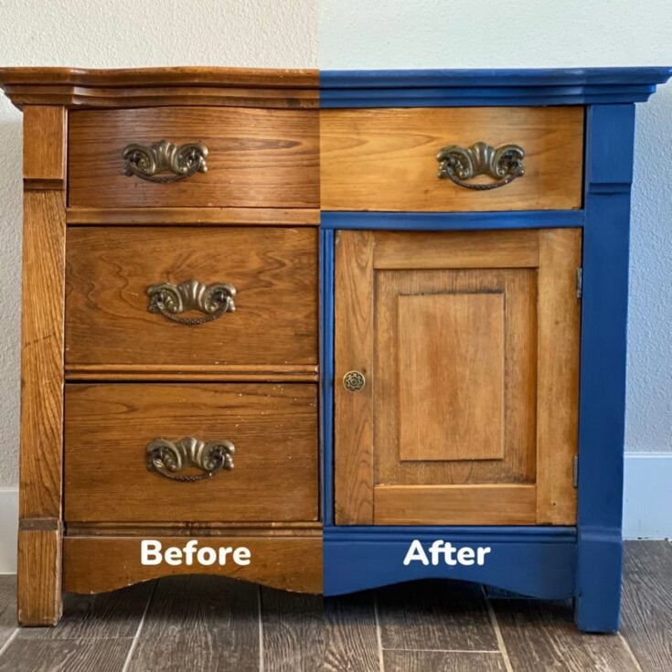 Image for Painted and Raw Wood Dresser Refinishing DIY
