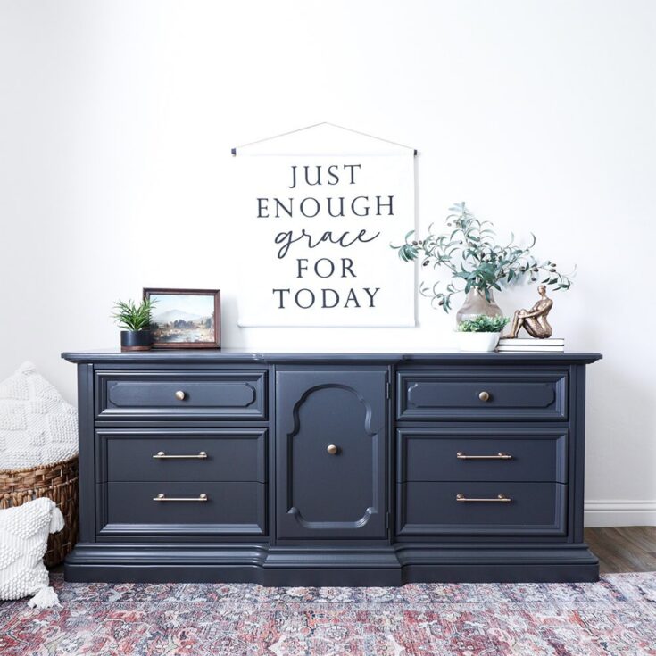 DIY modern grey dresser