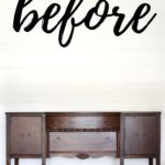 dark wooden mahogany buffet without handles