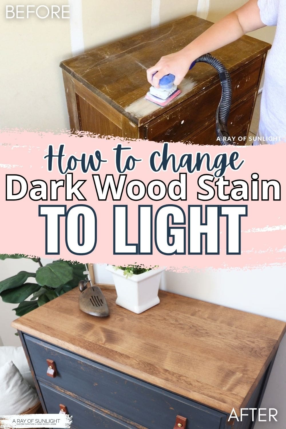 How To Change Dark Wood Stain To Light