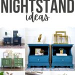 Colorful painted nightstands for bedroom decor and furniture ideas.