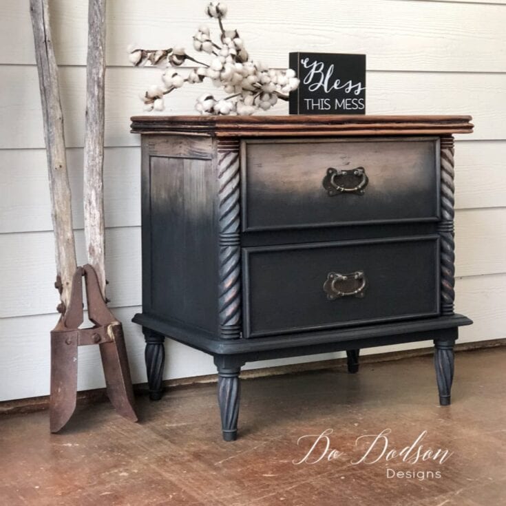 Image for DIY Ombre Paint And Raw Wood Look On Furniture