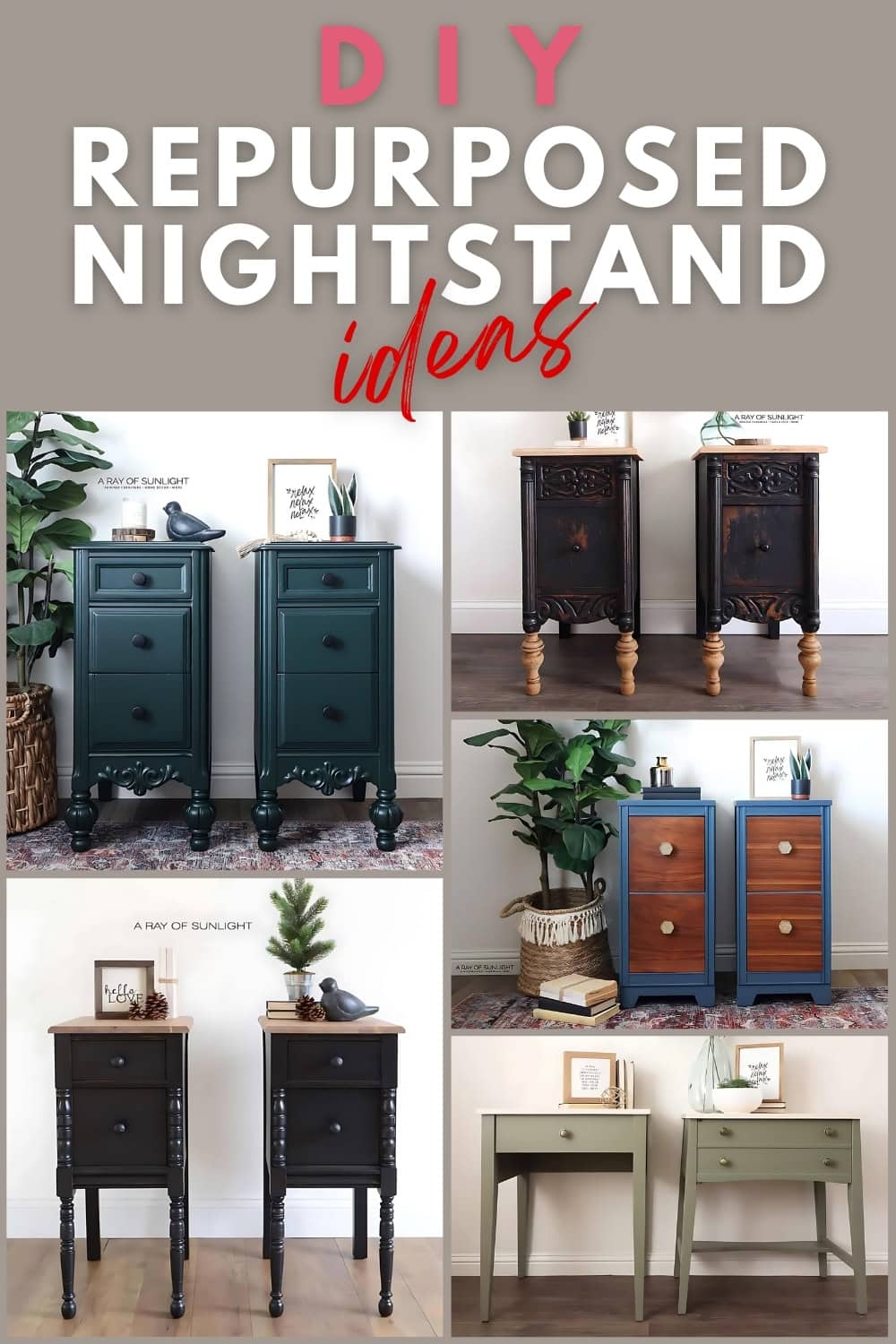 DIY Repurposed Nightstand Ideas